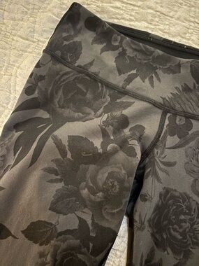 lululemon athletica Black Floral High-Rise Leggings